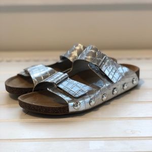 Metallic Birkenstock style Sandal